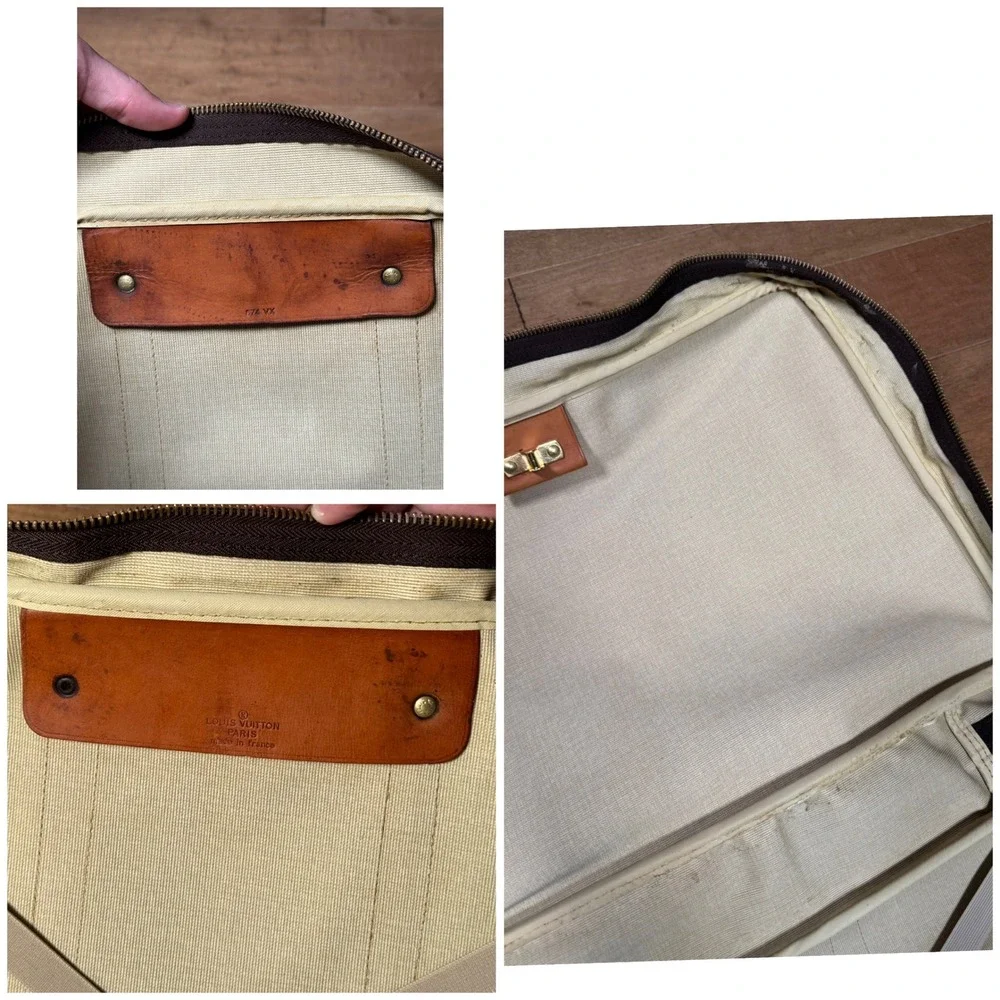 Louis Vuitton Sirius Double Zip Monogram‎ Large Travel Bag Vintage Authentic